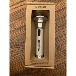 Barebones Living Vintage Flashlight Vintage White Telescoping Lense Water Resist